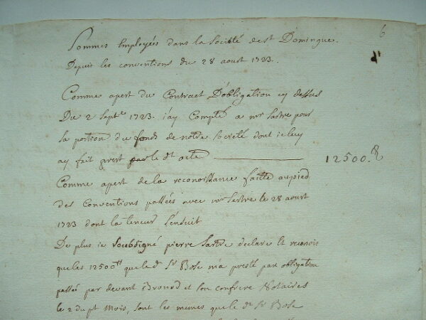 Saint-Domingue. Association commerciale.